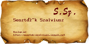 Seszták Szalviusz névjegykártya